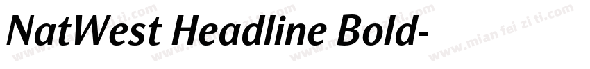 NatWest Headline Bold字体转换